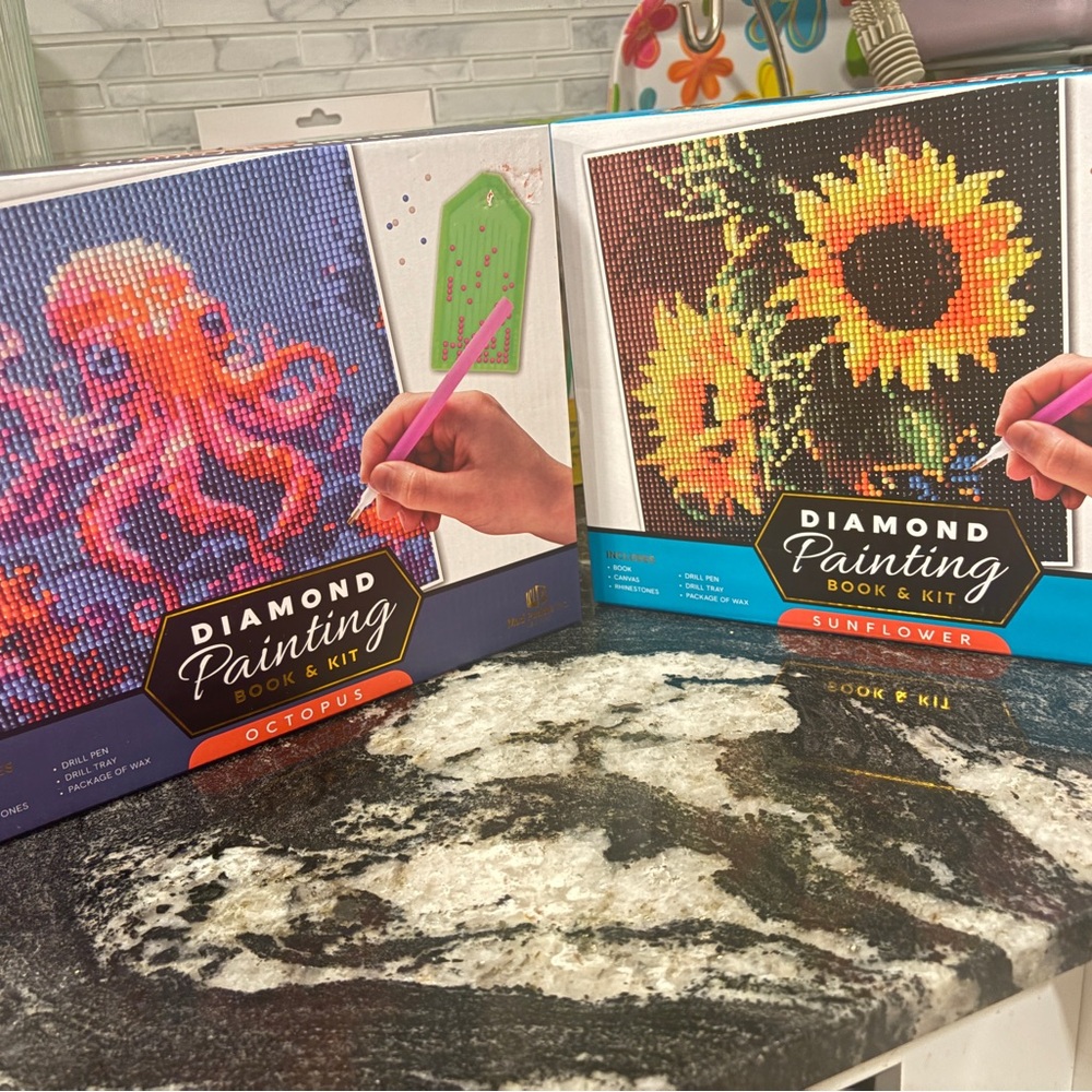 Diamond Dot art painting kits. Sunflower. Octopus. Brand new.